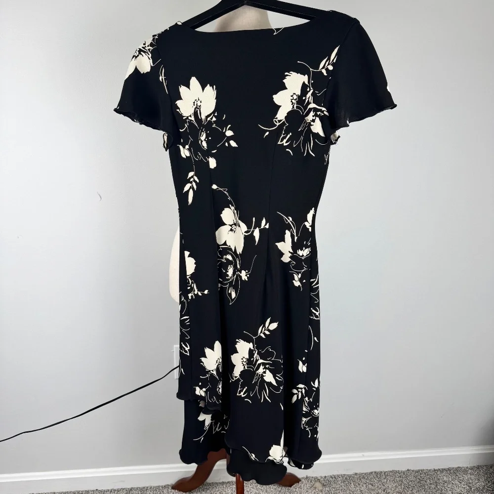 Vintage Dress Barn Floral Ruffle Midi Dress - Picture 4 of 7